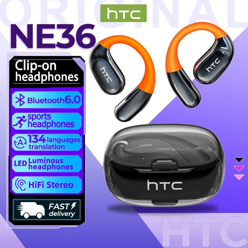HTC NE36 Tai nghe dịch thuật AI Bluetooth không dây 6.0 Tai nghe Bluetooth Tai nghe phát sáng Chất lượng âm thanh HIFI Tai nghe dành cho doanh nhân Có micrô Chống nước IPX5 | BigBuy360 - bigbuy360.vn