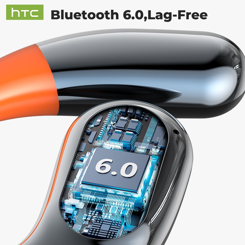 Tai nghe không dây dịch thời gian thực thông minh HTC NE12 Al Bluetooth 6.0 Dịch 134 ngôn ngữ Màn hình LED Tai nghe doanh nghiệp có Mic Tai nghe OWS IPX5 chống nước có micrô | BigBuy360 - bigbuy360.vn