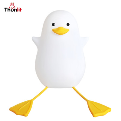 Thunlit Seagull đêm ánh sáng nhỏ vịt silicone đèn Pat USB sạc đi kèm với ngủ ánh sáng Giáng sinh quà tặng