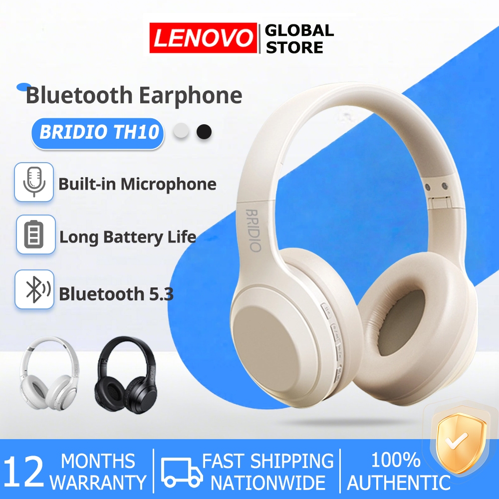 Tai nghe Bluetooth chụp tai BRIDIO TH10 BT5.3 Âm thanh HD Giảm nhiễu Có thể gập lại có dây IP Lenovo | BigBuy360 - bigbuy360.vn