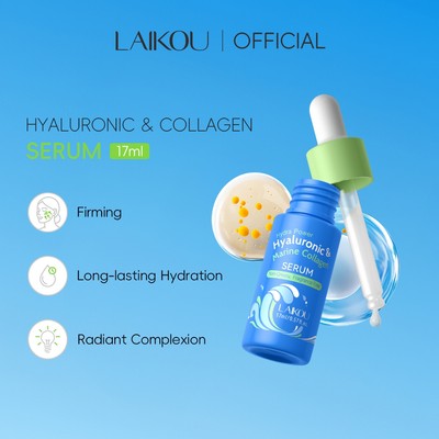 LAIKOU Hyaluronic Acid & Marine Collagen Serum 17ml Dưỡng ẩm sâu + Phát sáng tức thì cho da rạng rỡ Chống lão hóa tự nhiên