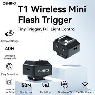 ZENIKO T1 Wireless Mini Flash Trigger 2.4GHz Wireless Universal Hot Shoe Trigger tương thích với Universal Camera Hot Boots