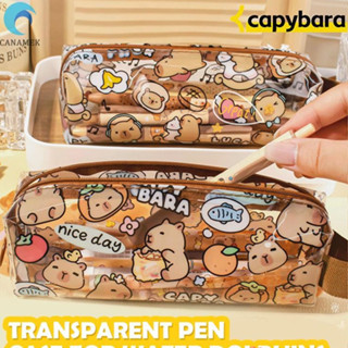 Canamek Sáng Tạo Capybara Hộp Đựng Bút Hoạt Hình Dễ Thương Túi Đựng Bút Kawaii Dây Kéo Hộp Đựng Học Sinh Văn Phòng Phẩm Trường Học Vật Dụng Văn Phòng Quà Tặng Mới