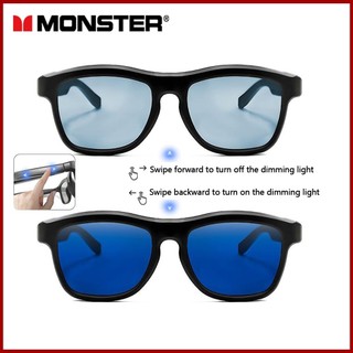  Monster Airmars GV90 Tai nghe Bluetooth Bản dịch AI Kính thông minh Tròng kính đổi màu thủ công UV kính râm Cuộc gọi HD tai nghe không dây 
