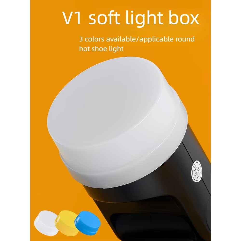 Godox V1 V1-C V1-N V1-S V1-F V1-O V1-P Speedlite Flash Trắng Xanh Vàng Khuếch Tán Hộp Mềm
