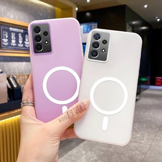  Ốp Lưng Cho Samsung Galaxy A52 A52S A22 A12 A32 A72 Ốp Lưng Điện Thoại Vòng Hút Từ Tính PC Và TPU 2in1 Vỏ Chống Sốc 