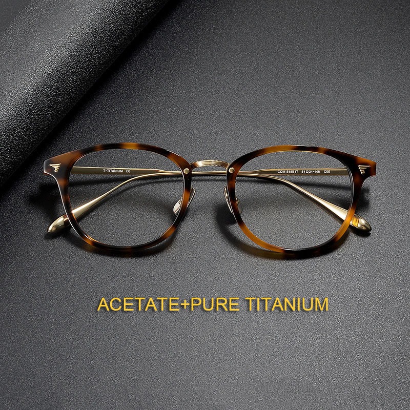 Kính Mắt Thời Trang Nam COM-548BIT, Acetate và Titan, Thiết kế Siêu Nhẹ
