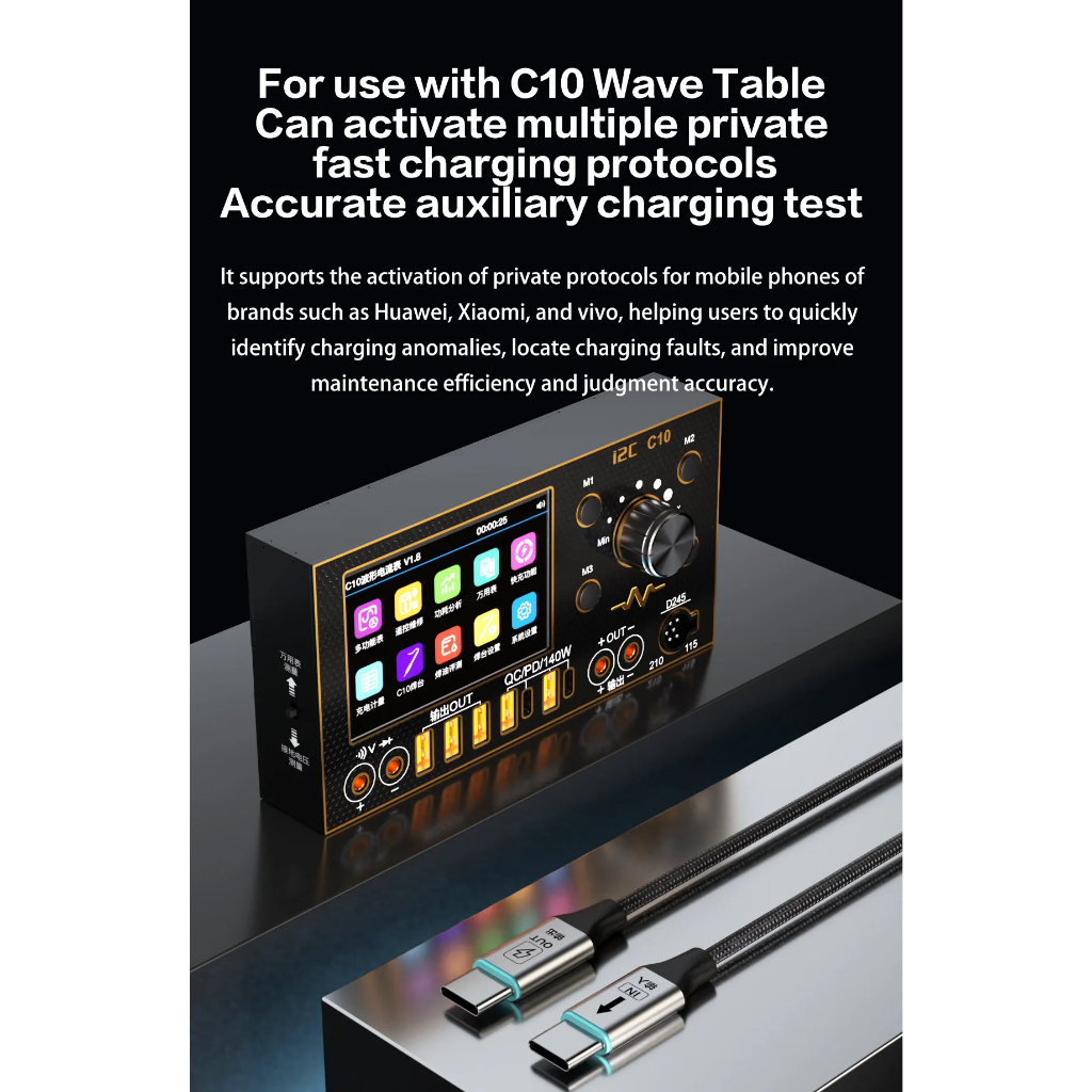 I2c Turbo TU1 / TU2 cáp sạc flash đa năng Độ bền chính xác Xác định vị trí lỗi cho điện thoại di độn