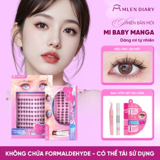 Mi Giả ANIME Mlen Diary Mi Miả Mi Cụm Mềm Mại 9-12mm C Cong Mi Giả Hoạt Hình Dễ Gắn Tự Nhiên Cho Người Mới Trang Diểm