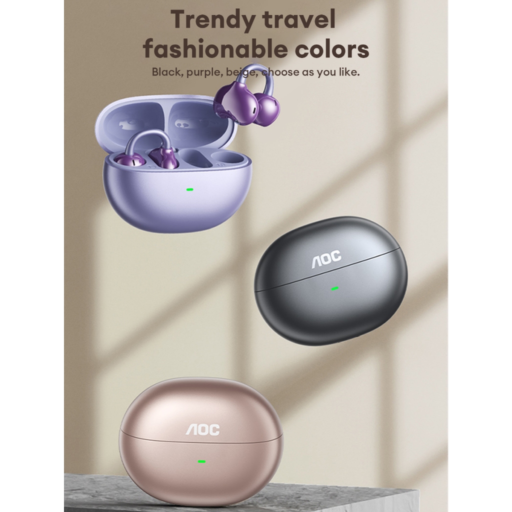Tai nghe Bluetooth AOC ACD2544 và Tai nghe kẹp tai mở không dây có độ trễ thấp để chơi game cộng với âm thanh nổi HiFi và vừa vặn thoải mái | BigBuy360 - bigbuy360.vn