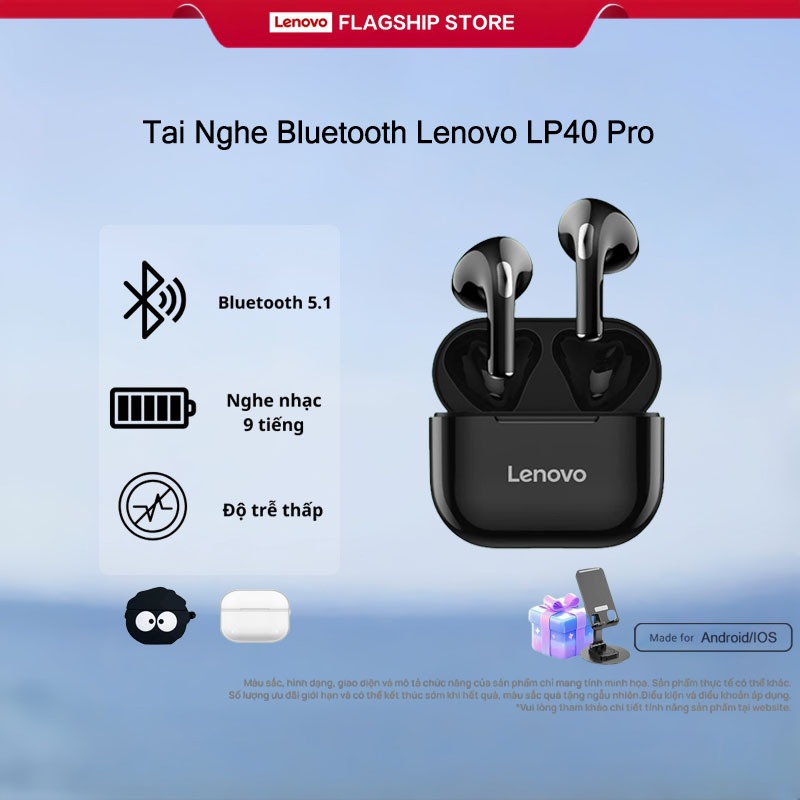 Tai Nghe Bluetooth 5.3 Lenovo LP40 Pro - Mic Khử Tiếng Ồn Âm Thanh HIFI Thiết Kế Nhỏ Gọn Chơi Game & Làm Việc | BigBuy360 - bigbuy360.vn