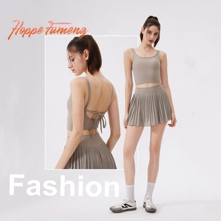 [Hoppe Fumeng] Bộ áo đệm yoga thời trang mới về kèm váy thường ngày dành cho nữ