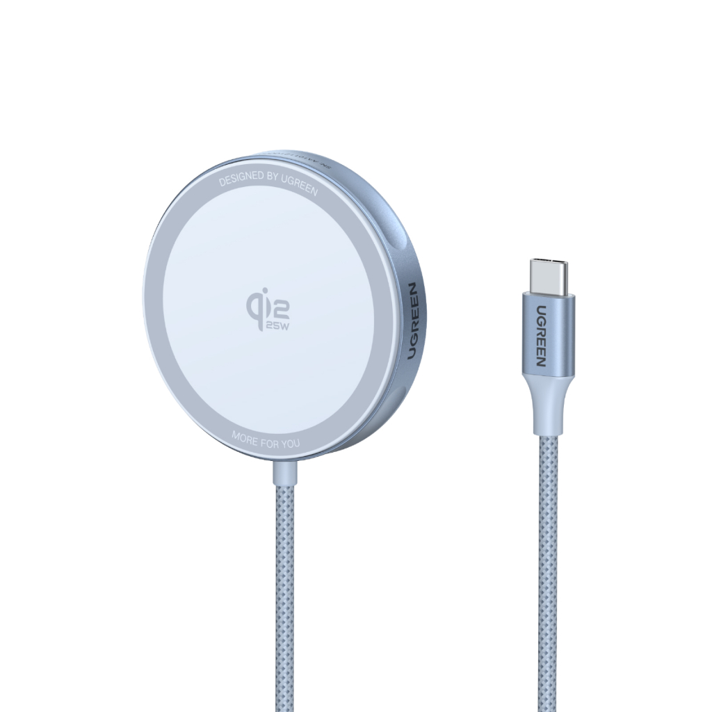 [Qi2 25W] Bộ sạc không dây từ tính UGREEN MagFlow Tấm sạc nhanh 25W có cáp bện