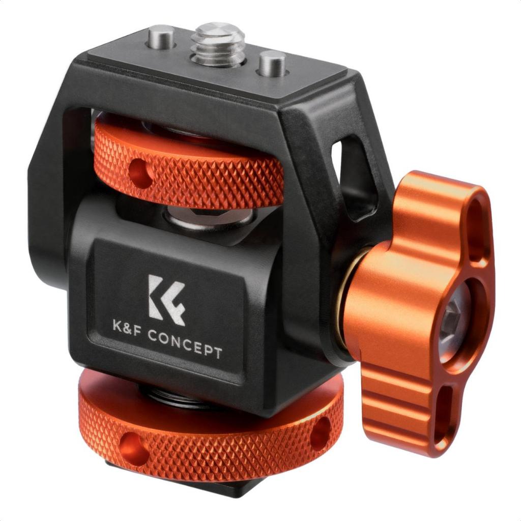K & F Concept Field Monitor Mount Monitor Giá đỡ xoay và nghiêng có thể điều chỉnh với giá đỡ giày l