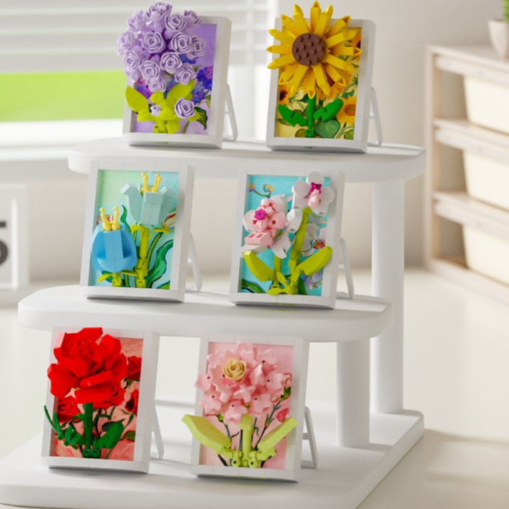 Bướm Phong Lan Khối Xây Dựng Trang Trí Hoa Khối Xây Dựng Đồ Chơi Quà Tặng