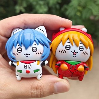  5cm Dễ Thương Chiikawa Anime Hình Neon Genesis Evangelion EVA Ayanami Rei Asuka Langley Soryu Q Phiên Bản Tượng PVC Nhân Vật Hành Động Mô Hình Đồ Chơi Búp Bê 