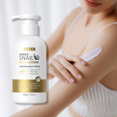 LAIKOU Korea Snail Mucin Body Lotion 200g Siêu Hydrating Hấp thụ nhanh với Axit Hyaluronic, Niacinamide & Bơ hạt mỡ