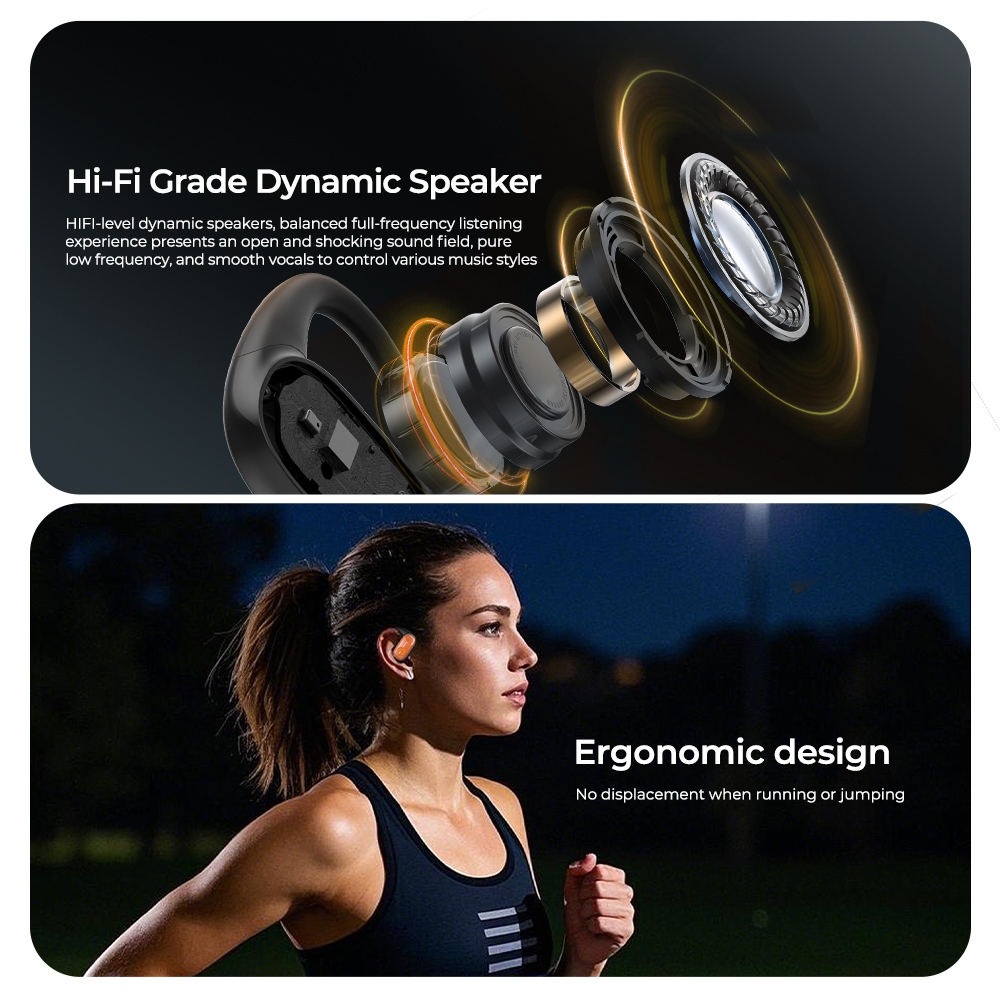 HTC NE10 | Thiết kế phát sáng | Khử tiếng ồn ENC | Âm thanh HiFi | Chống nước IPX5 | Độ bền 40H | BT5.4 | Tiện dụng Phù hợp | BigBuy360 - bigbuy360.vn