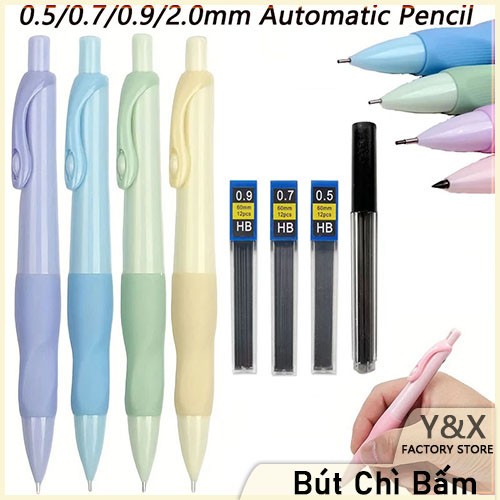 Y&X  Bút chì bấm  Bút chì cá heo tập viết  ngòi 2.0/0.9/0.7/0.5mm, bút chì bấm định vị giúp bé cầm đúng tư thế không mỏi tay