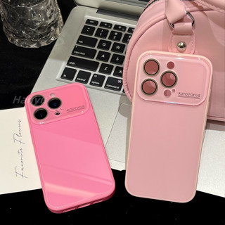 Kính Bảo Vệ Ống Kính Máy Ảnh Hoa Hồng Hồng Hồng Ốp lưng iPhone 17 16 15 14 13 Pro Max Kính Cứng Ốp lưng Chống Sốc Ốp Lưng