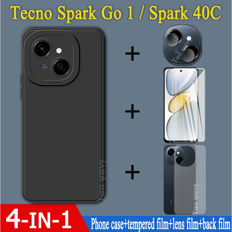 4in1 Dành Cho TECNO Spark go1 Go 1s Ốp Lưng Điện Thoại Spark 40C Spark Go 2024 Spark Go 20c Spark Go