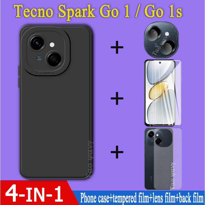 4in1 Dành Cho TECNO Spark Go 1 Ốp Lưng Điện Thoại Spark go1s Spark Go 2024 Spark Go1 Spark Go 20c Ho
