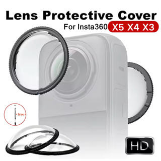 Bảo Vệ Ống Kính Cho Insta360 X4 AIR X5 X4 X3 Ống Kính PC Quang Học Cao Cấp Bảo Vệ Siêu Trong Suốt Có Thể Tháo Rời Chống Trầy Xước Vỏ Camera Phụ Kiện