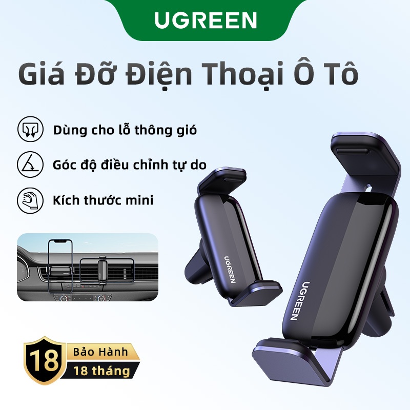 Giá đỡ điện thoại UGREEN gắn cửa gió xe ô tô cho Samsung iPhone 12 13