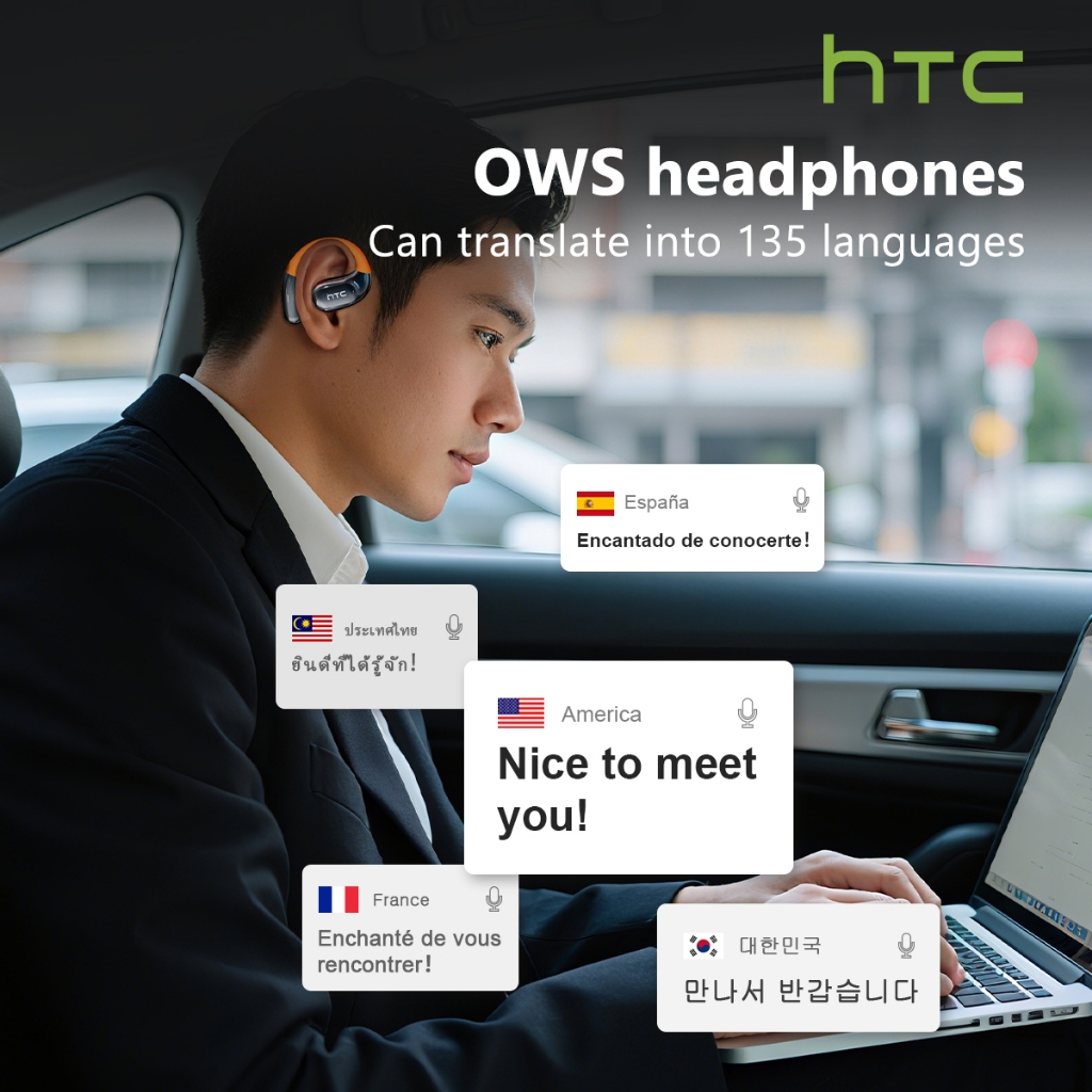 HTC NE36 OWS Tai nghe không dây Bluetooth 6.0 Tai nghe âm thanh nổi 3D Giảm tiếng ồn Hifi Music IPX5 Tai nghe thể thao chống nước | BigBuy360 - bigbuy360.vn