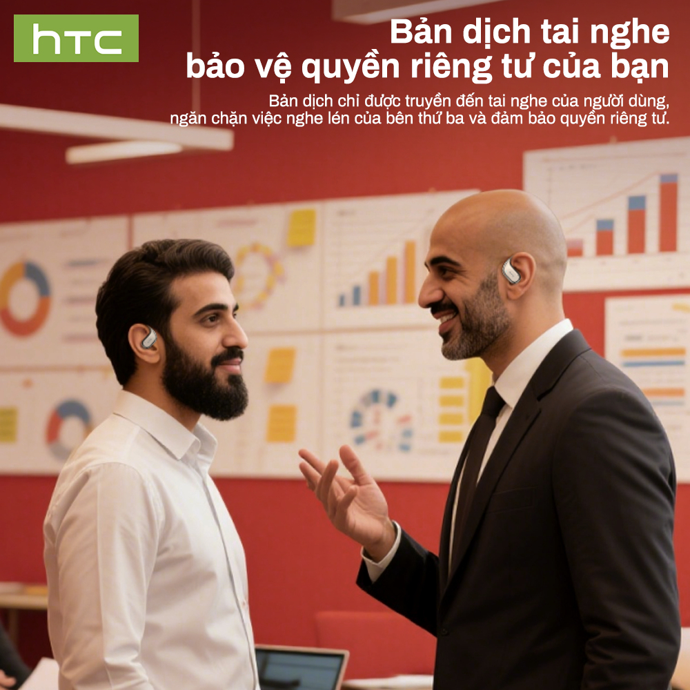 Tai nghe dịch thuật HTC NE39 AI Dịch thuật thời gian thực Tai nghe BluetoothTWS Bluetooth 6.0 Chất lượng âm thanh HiFi IPX5 Tai nghe không dây chống nước Bảo hành một năm | BigBuy360 - bigbuy360.vn