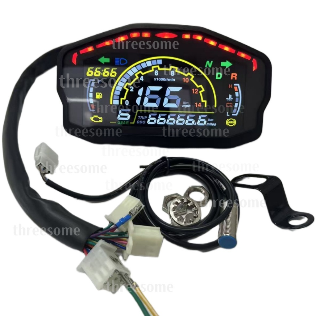 Dành Cho Xe Ducati Honda Kawasaki Suzuki Xe Máy Bảng Kỹ Thuật Số Đa Năng LED Đồng Hồ Tốc Độ Đồng Hồ 