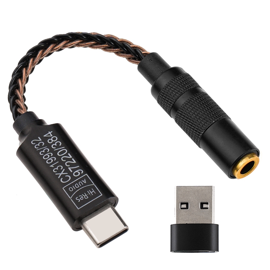 Bộ khuếch đại âm thanh kỹ thuật số CX31993 + MAX97220 Chip kép Type-c-3.5mm AMP Bộ chuyển đổi âm tha