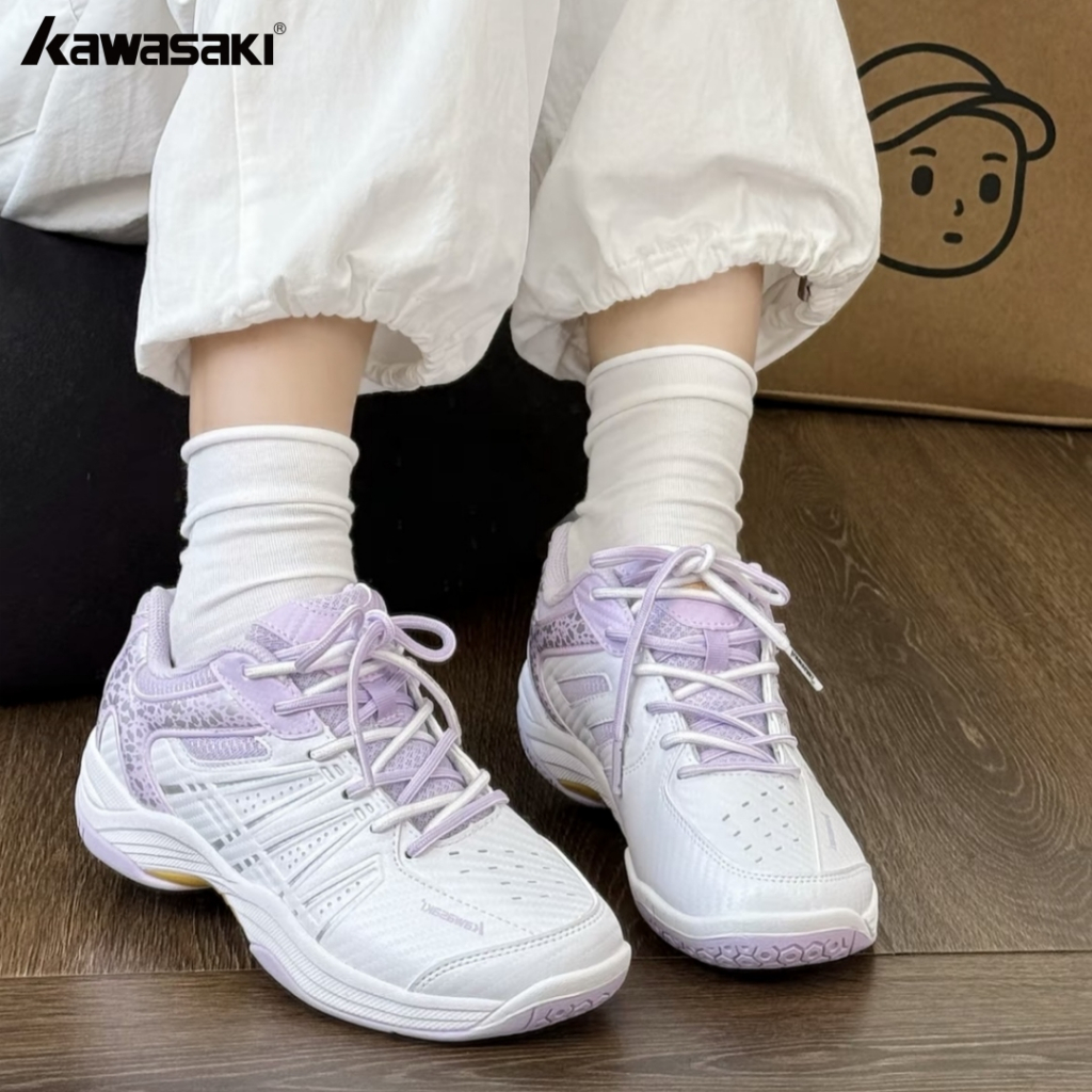 Kawasaki Pickleball Giày Sneaker Giày K-065D Giày Cầu Lông Giày Thể Thao Chuyên Nghiệp Thoáng Khí Sân Trong Nhà Giày Thể Thao