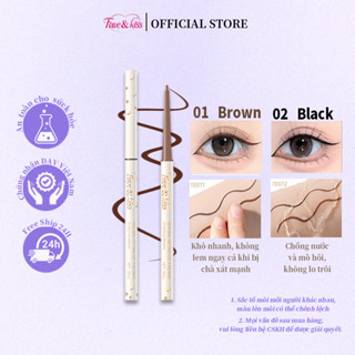 Fave kiss bút kẻ mắt bút kẻ mắt nước trôi Bút kẻ mắt siêu mỏng mềm mịn lâu trôi chống thấm nước trang điểm giữ 24 giờ
