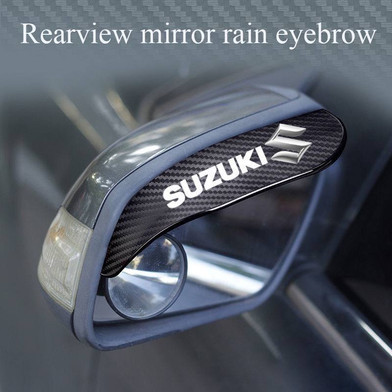 2 chiếc gương chiếu hậu ô tô mưa lông mày sợi carbon che mưa thích hợp cho Suzuki Raider Swift GSX R