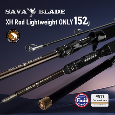Cần câu Kingdom SAVA BLADE 1.9m / 2.13m / 2.28m / 2,34m 2 Phần 152g XH Cần đúc nguồn FUJI Vòng dẫn hướng 30T Carbon EVA Tay cầm đầu rắn Thanh quái vật khổng lồ Cần thu hút