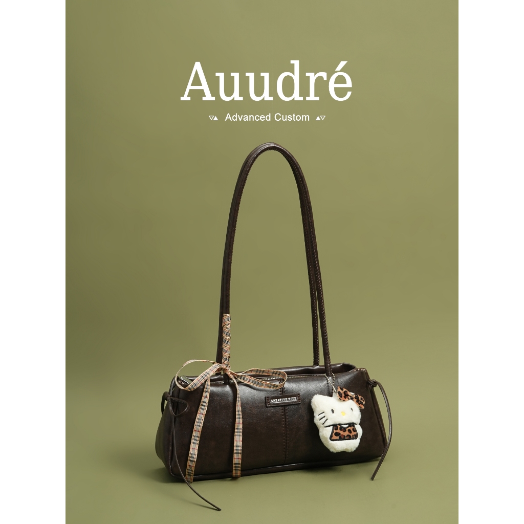 Auudre Retro Dung Tích Lớn Một Vai Nách Túi Nữ Đi Lại Baguette Túi