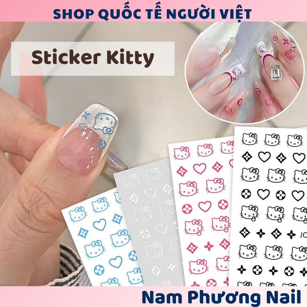 Sticker miếng dán Hello Kitty trang trí móng xinh xắn 🌸 Nam Phương Nail 🌸