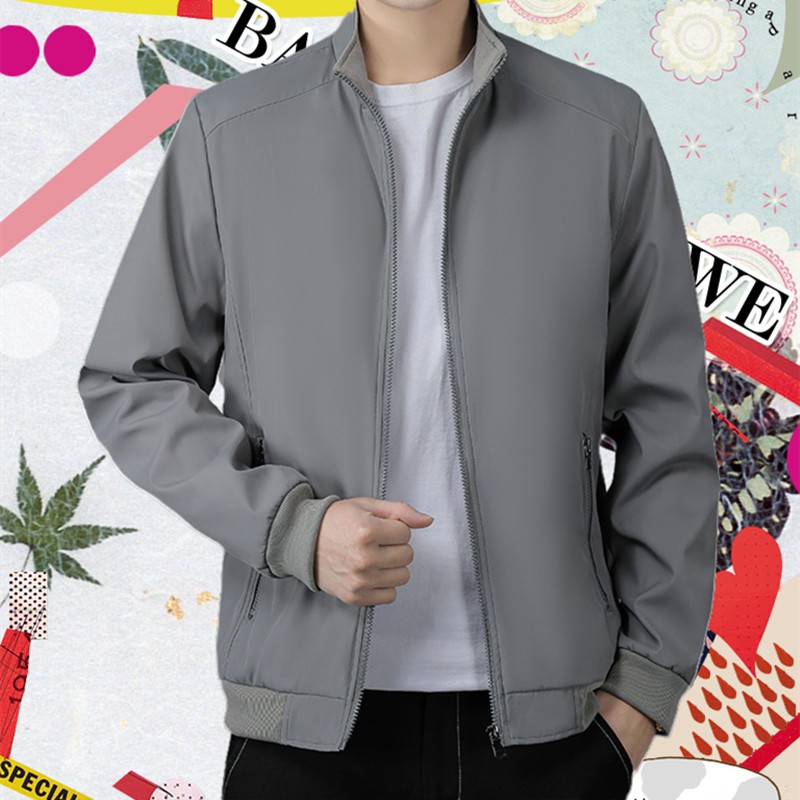 Nam Cơ Bản Jackete Điều Hành Trơn Áo Khoác Động Cơ Jaket Lelaki Jeket Bomber Áo Khoác Nam M-5XL