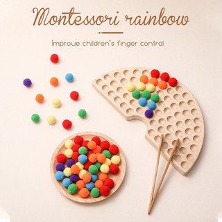 Đồ chơi học tập sớm Montessori Quả bóng mờ cầu vồng để phối hợp tay mắt Đồ chơi phân loại để nhận dạng màu sắc & quà tặng phù hợp