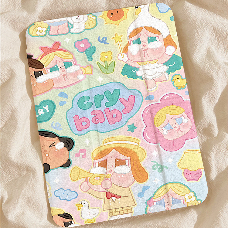 Smudge Cartoon Crying Baby ipad11 Vỏ bảo vệ air7 / 6 có khe cắm bút ipad10 Vỏ máy tính bảng mini7