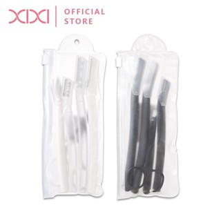 Xixi Bộ Dụng Cụ Tỉa Lông Mày Dao Cạo Kéo Nhíp Thép Không Gỉ Nhỏ Gọn Tiện Lợi Dễ Dùng X746