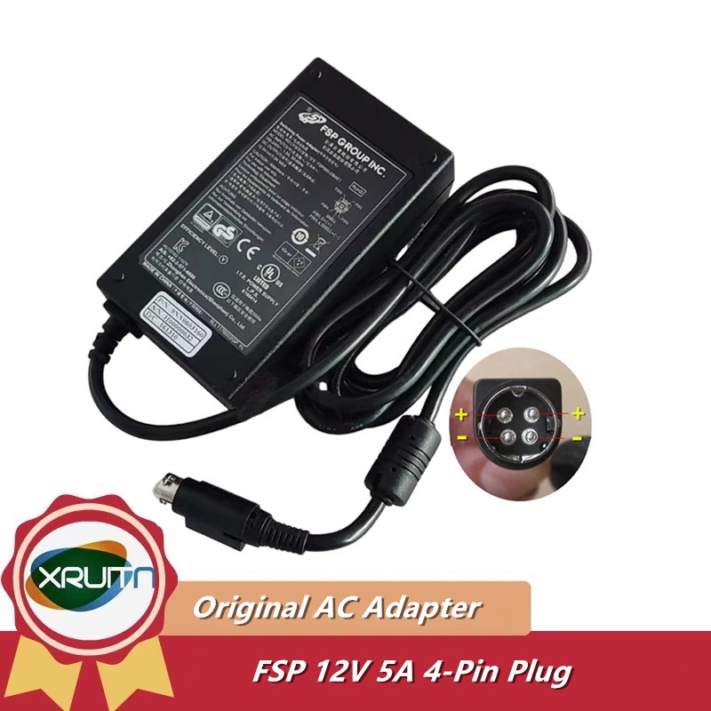 Chính Hãng FSP FSP060-DBAE1 FSP060-DIBAN2 12V 5A 60W Chuyển Đổi Nguồn Sạc 4 Chân (Din) Cắm