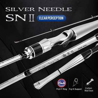 Kingdom BẠC NEEDLE Cần Câu 1.68m / 1.8m / 1.98m / 2.13m / 2.28m 2 Phần UL / L / ML / M / MH Power F Thanh Đúc Hành Động Cần Quay FUJI Vòng Hướng Dẫn Carbon Thanh Du Lịch Siêu Nhẹ Cần Dụ