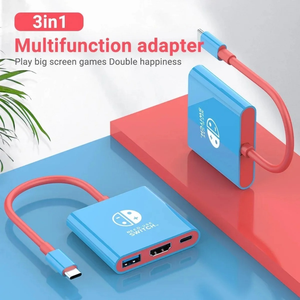 FASO 3 trong 1 USB C sang HDMI Bộ chuyển đổi đa cổng Type-C Hub Thunderbolt 3 sang HDMI 4K Đầu ra Do
