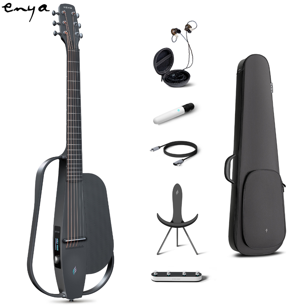 Enya NEXG 2 Đàn Guitar Acoustic-Electric Du Lịch Đàn Guitar Âm Thanh Thông Minh, Loa Không Dây 50W, Micro Không Dây, Tai Nghe Màn Hình Hi-Fi, Footswitch, Đế Sạc, Túi Gig