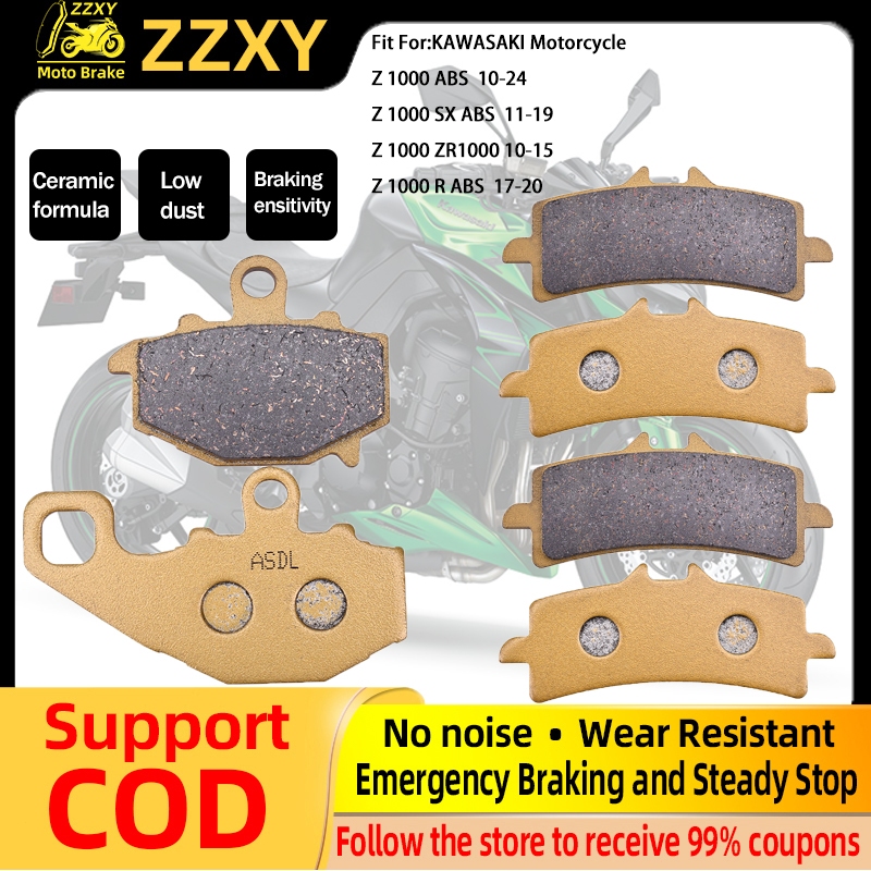 Dành Cho KAWASKAI Z1000 1 Bộ Phụ Kiện Xe Máy Trước & Sau Sợi Gốm Má Phanh Cho KAWASKAI Z1000SX 2011-