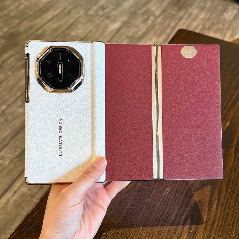 Vỏ mạ cho Huawei Mate XTs XT Ultimate Vỏ da bảo vệ bản lề đôi