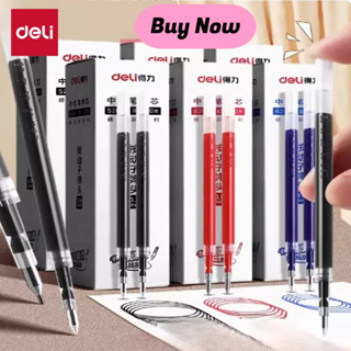 Combo 20 ruột bút gel Deli 0.5mm dùng cho bút bi nước A575/A057B/S101 lâu hết mực không gai