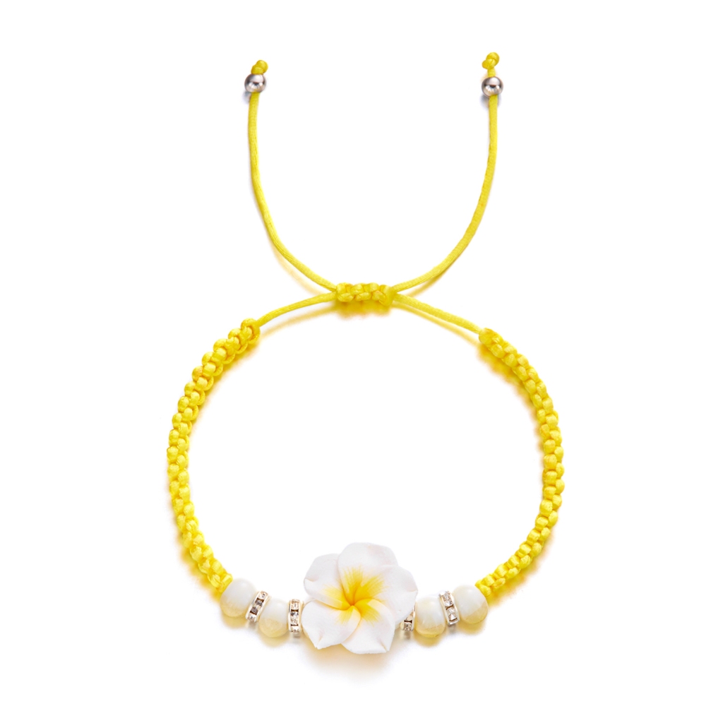 Thời Trang Hàn Quốc Hoa Cỏ Ba Lá Vòng Tay Mạ Vàng 18k Hoa May Mắn Vòng Tay Nữ Trang Sức Ngày Lễ Tình Nhân Quà Tặng Hồng Đen